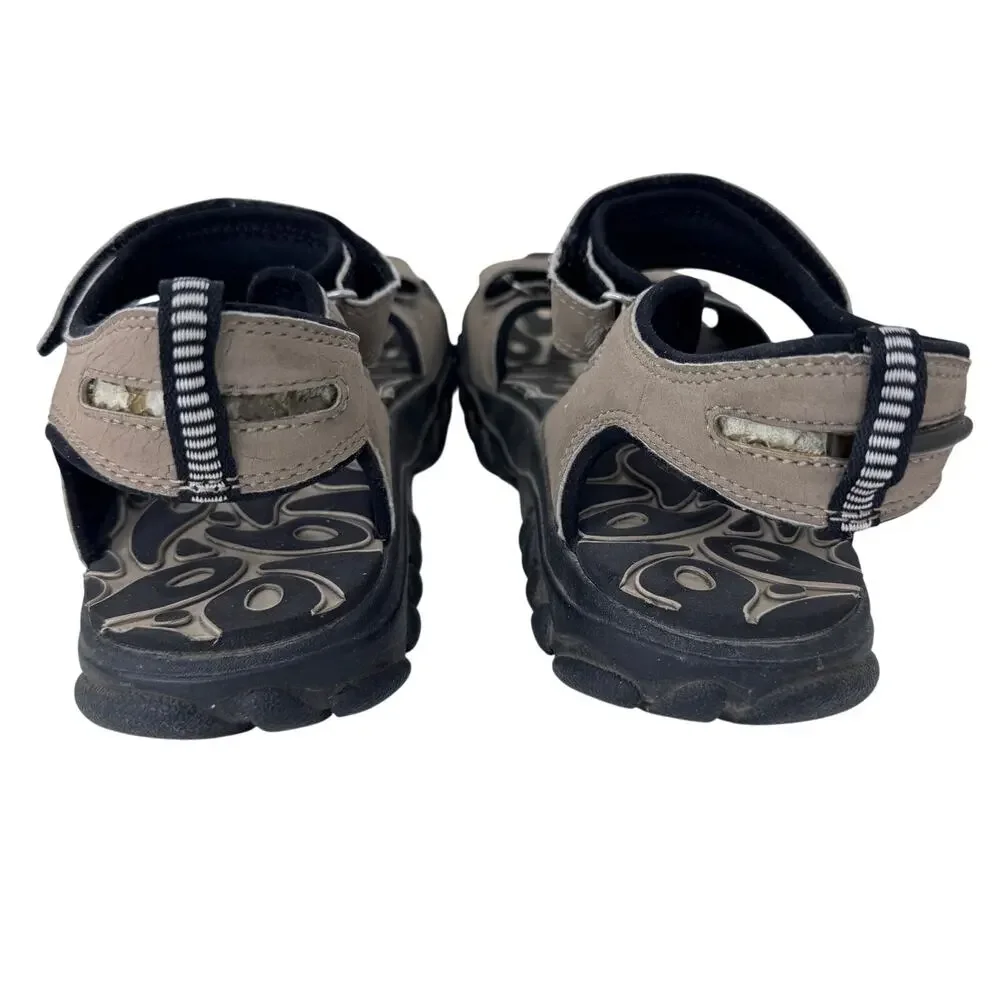 Nike ACG‎ Outdoor Hiking Sandals Leather Slip-On Open Toe Tan/Black Mens Size 7